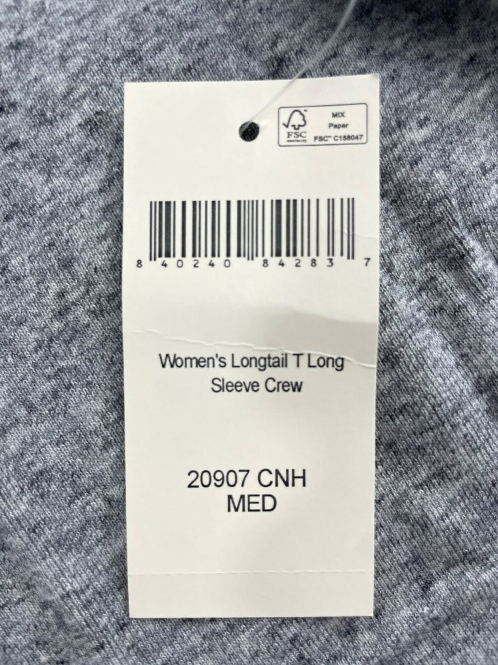 Duluth Trading Longtail T-Shirt Grey Long Sleeve Crew 100% Cotton Wmn's Sz M NWT - Picture 5 of 6
